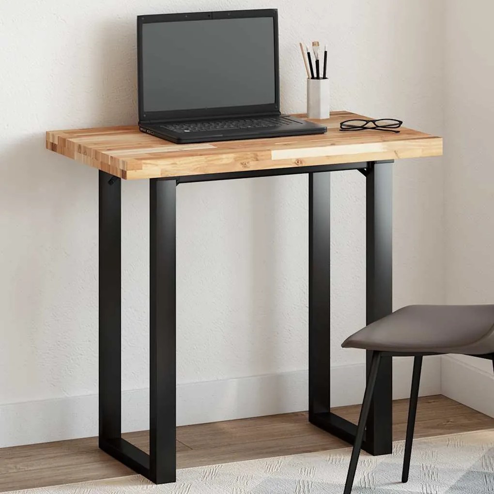 vidaXL Tampo de mesa retangular 80x50x4 cm madeira de acácia maciça