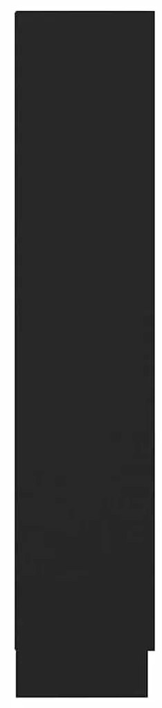 Armário vitrine 82,5x30,5x150 cm derivados de madeira preto