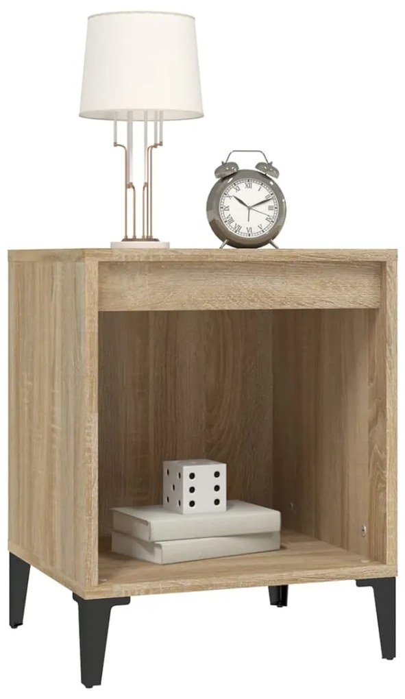 Mesas de cabeceira 2 pcs 40x35x50 cm carvalho sonoma