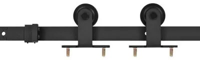 Kit de ferragens para porta deslizante SKIEN 183 cm aço preto