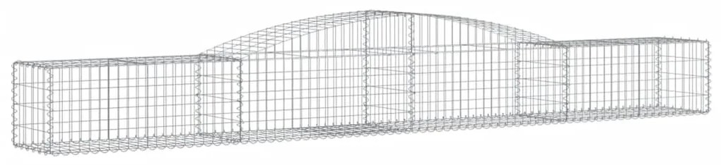 Cestos gabião arqueados 5 pcs 400x50x40/60 cm ferro galvanizado