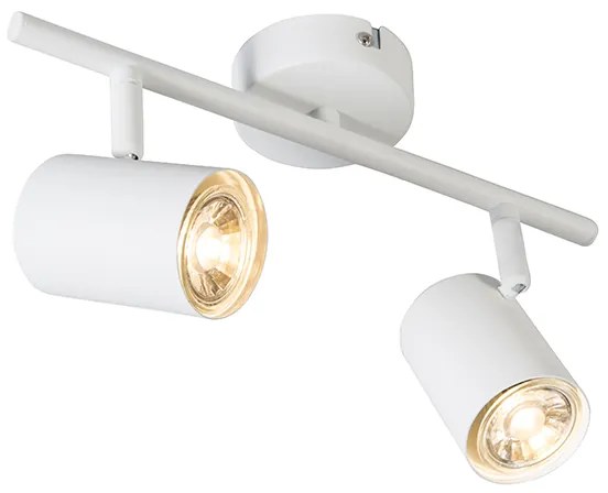 Projetores modernos brancos inclináveis 2 luzes - Jeana 2 Moderno