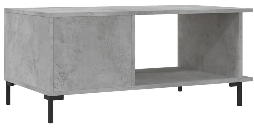 Mesa de centro 90x50x40 madeira processada cinza cimento