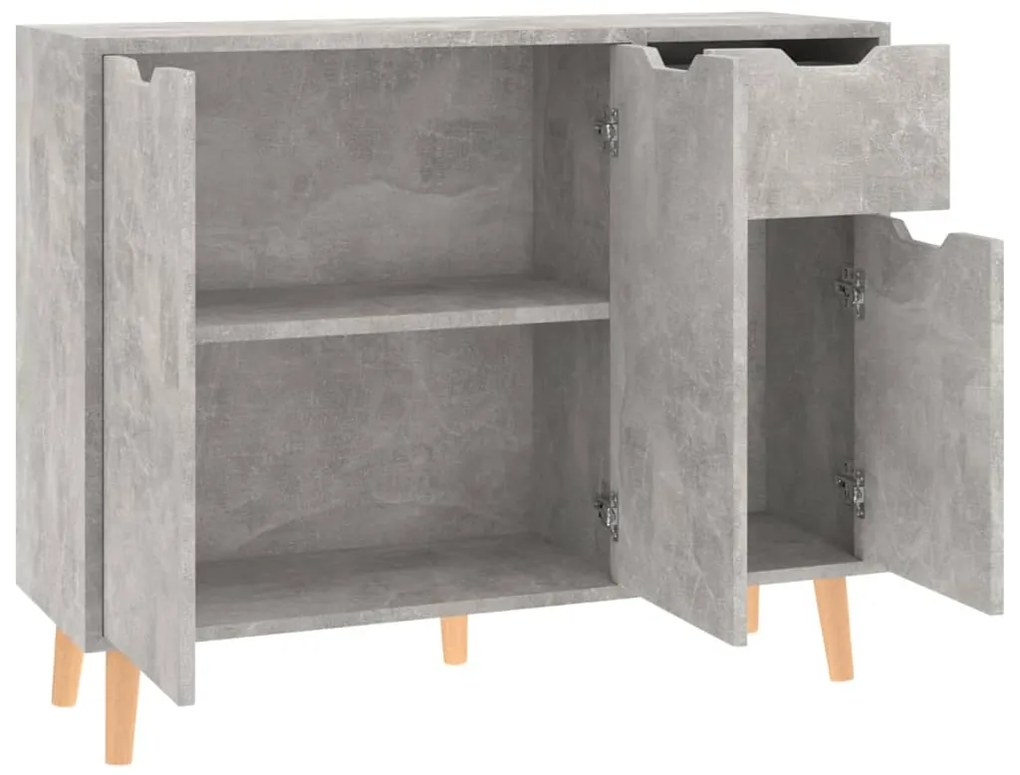 Aparador 90x30x72 cm derivados de madeira cinza cimento