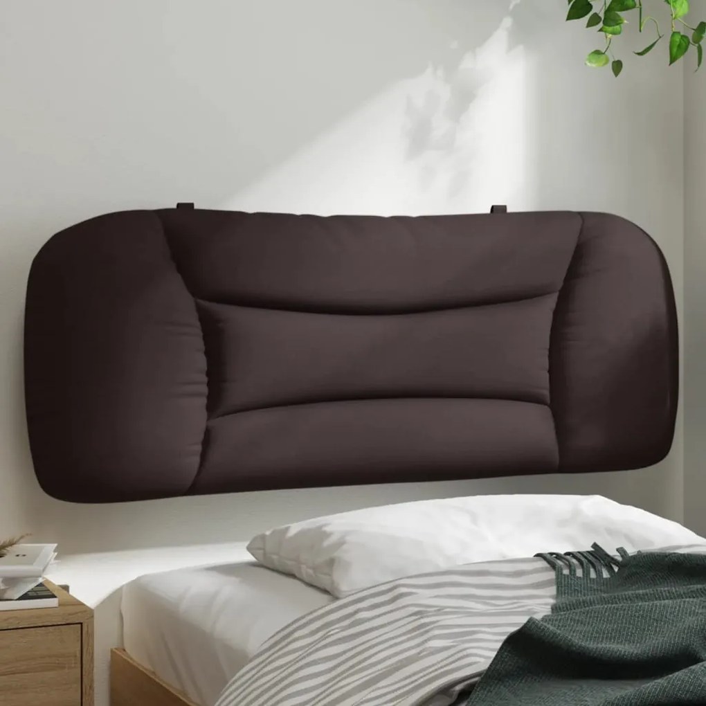 vidaXL Almofadão de cabeceira Hvar 100 cm tecido castanho-escuro