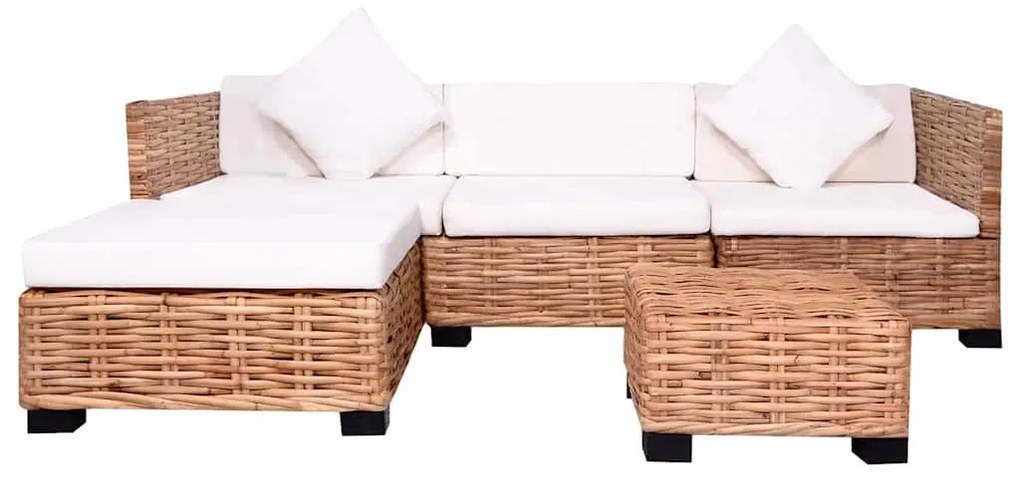 Conjunto de sofás 14 pcs vime genuíno