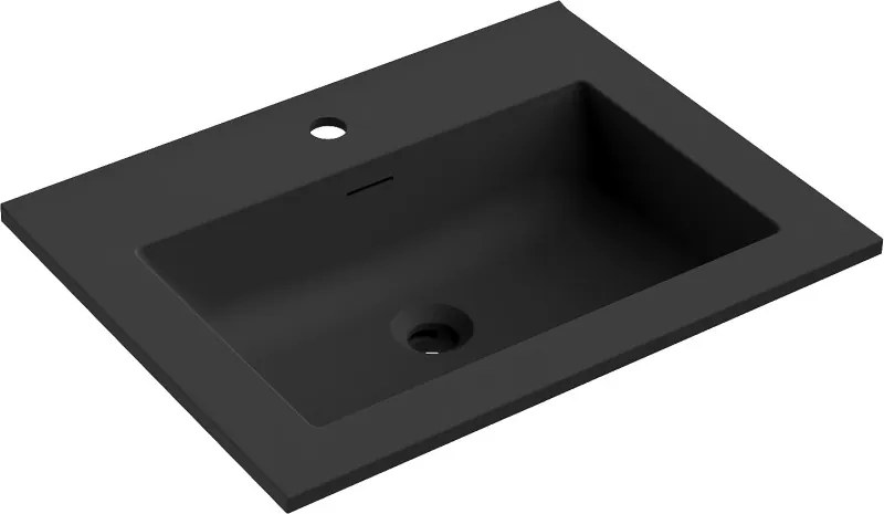 Mexen Otis lavatório embutido em bancada 61 x 46,5 cm, preto mate - 25186071