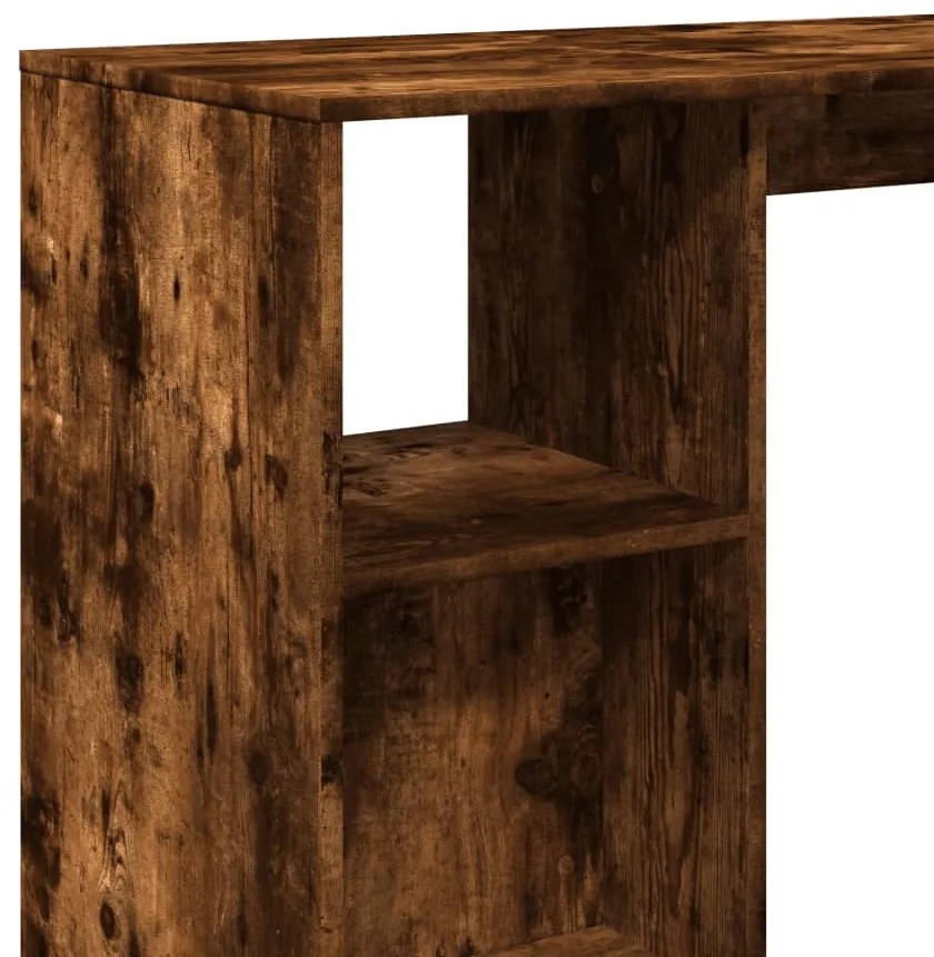 Mesa de bar c/ prateleiras derivados de madeira carvalho fumado