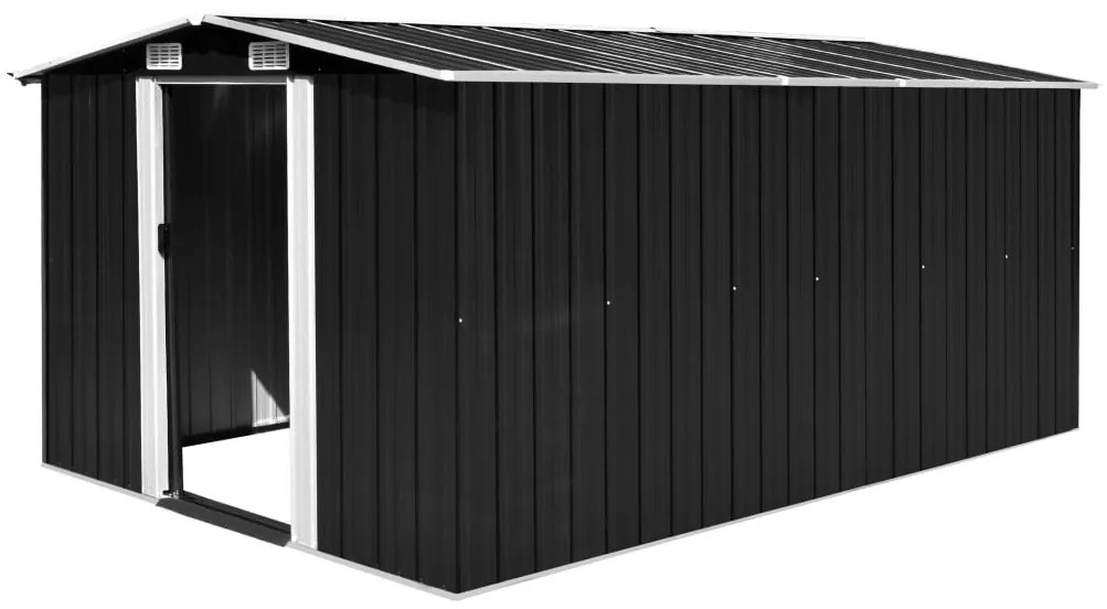 143346 vidaXL Abrigo de jardim 257x392x181 cm metal antracite