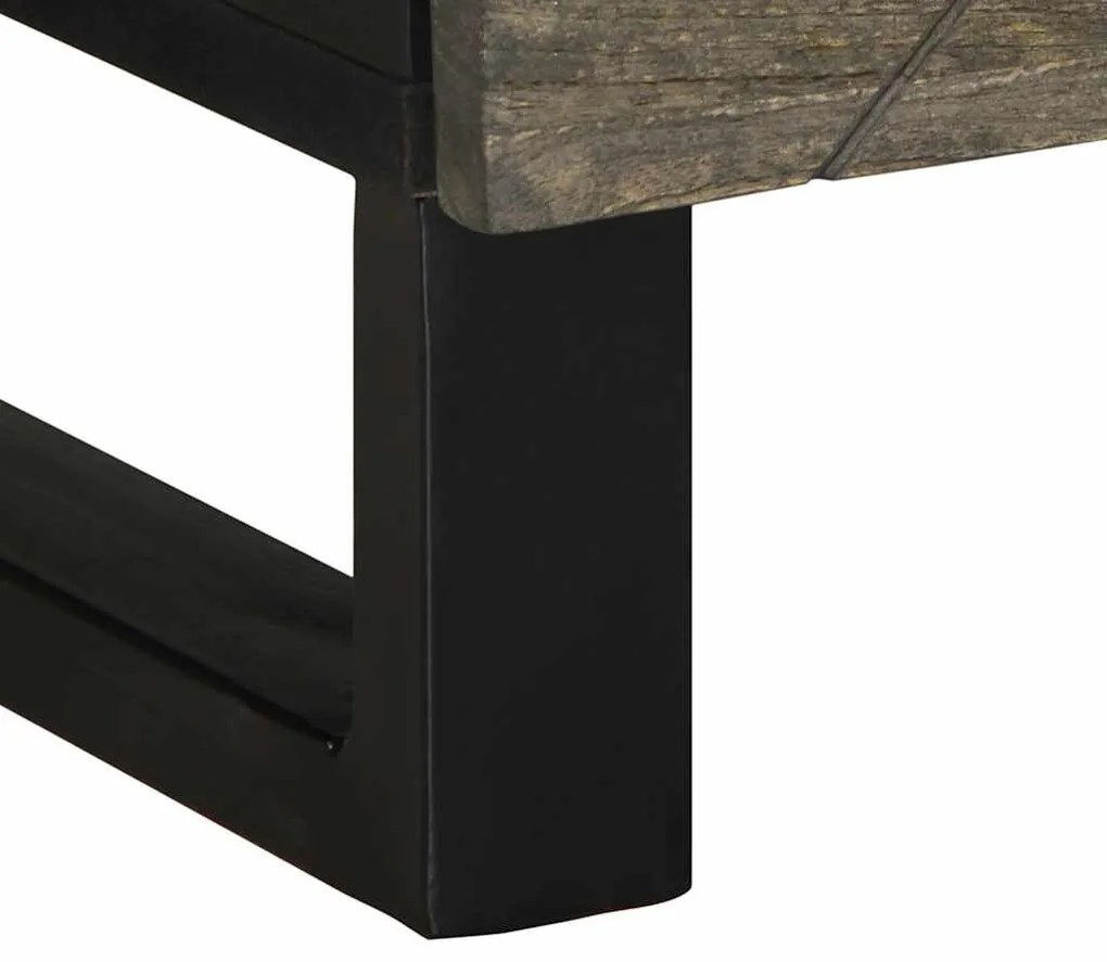 Mesa de centro 80x50x40 cm madeira de mangueira maciça preto