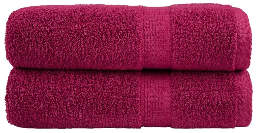 Toalhas de mãos premium SOLUND 2 pcs 50x100 cm 600 gsm bordô