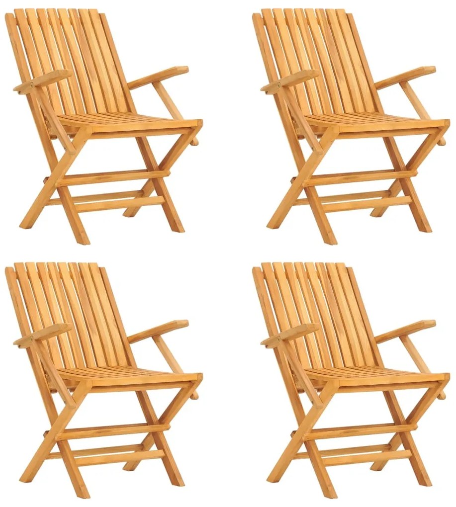 5 pcs conjunto de jantar p/ jardim madeira de teca maciça