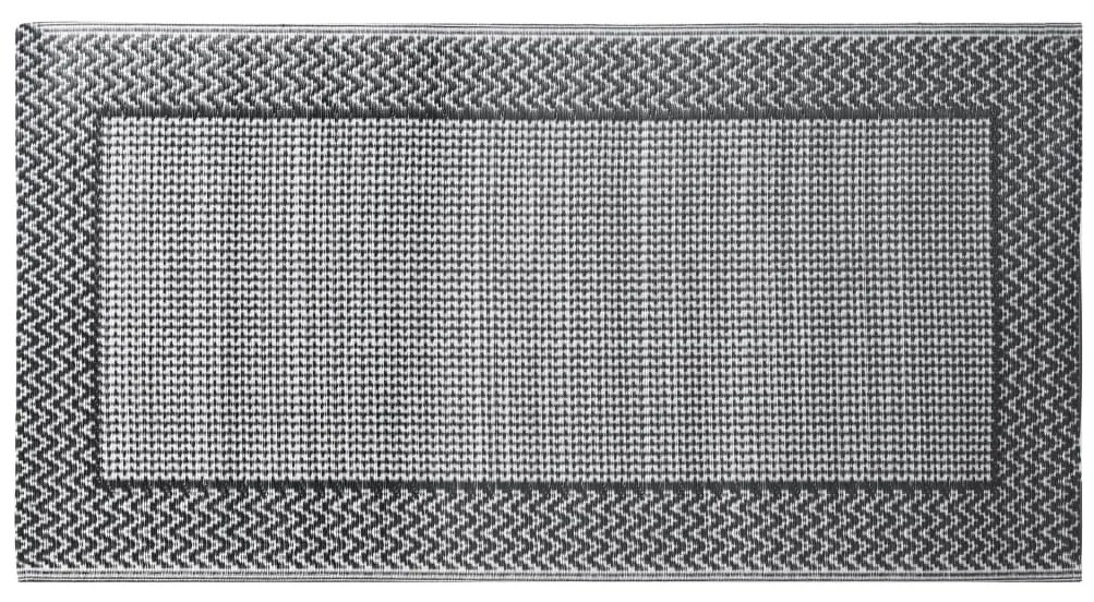 Tapete de exterior 80x150 cm PP cinzento