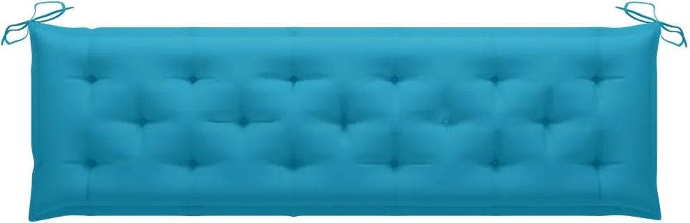 Almofadão para banco de jardim 180x50x7 cm tecido azul