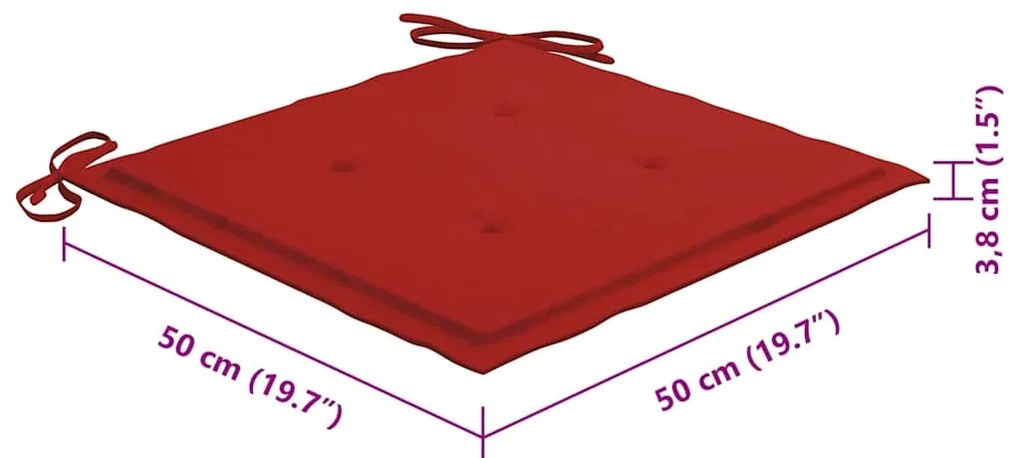 Cadeiras de jantar p/ jardim 4 pcs c/ almofadões acácia maciça