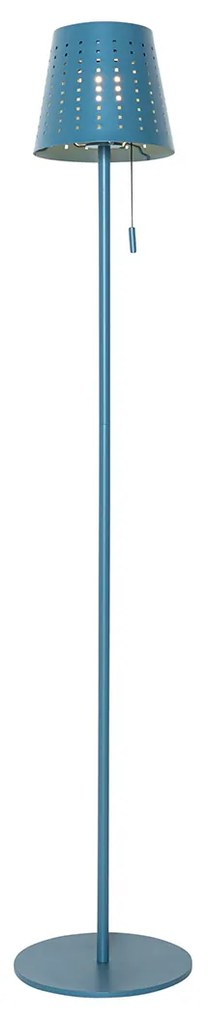 Candeeiro de pé exterior azul com LED regulável em 3 etapas a energia solar - Ferre