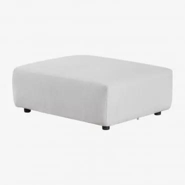 Puff Retangular 105x85 Cm Bruna Tecido Cinzento Glaciar - Sklum