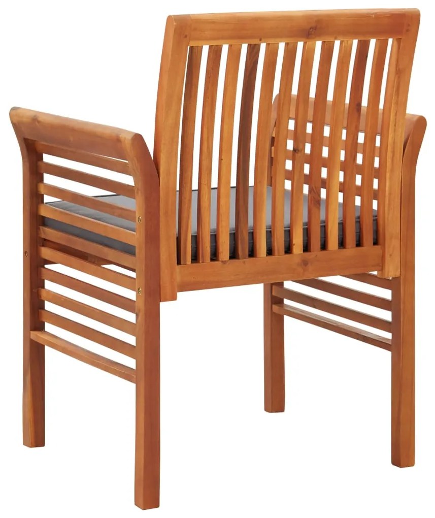 Cadeiras de jantar jardim c/ almofadões 2 pcs madeira acácia