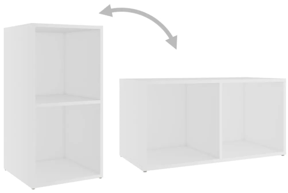 Móveis de TV 2 pcs 72x35x36,5 cm derivados de madeira branco
