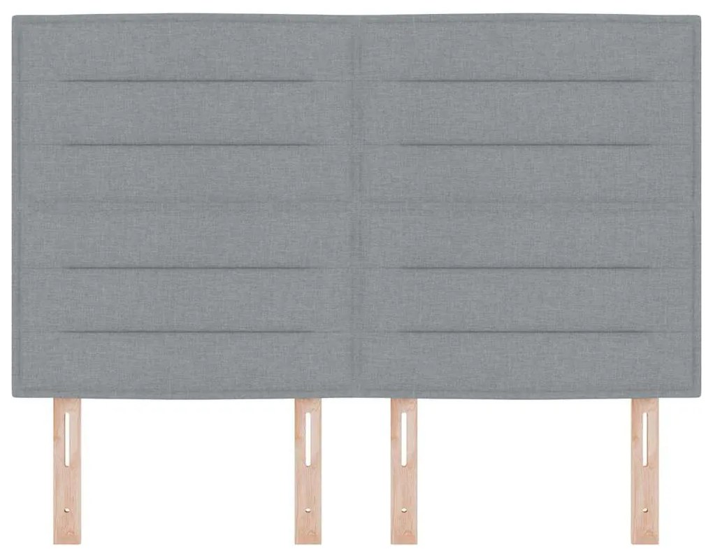 Cabeceira Design Linhas Cinza Claro 140 cm Tecido