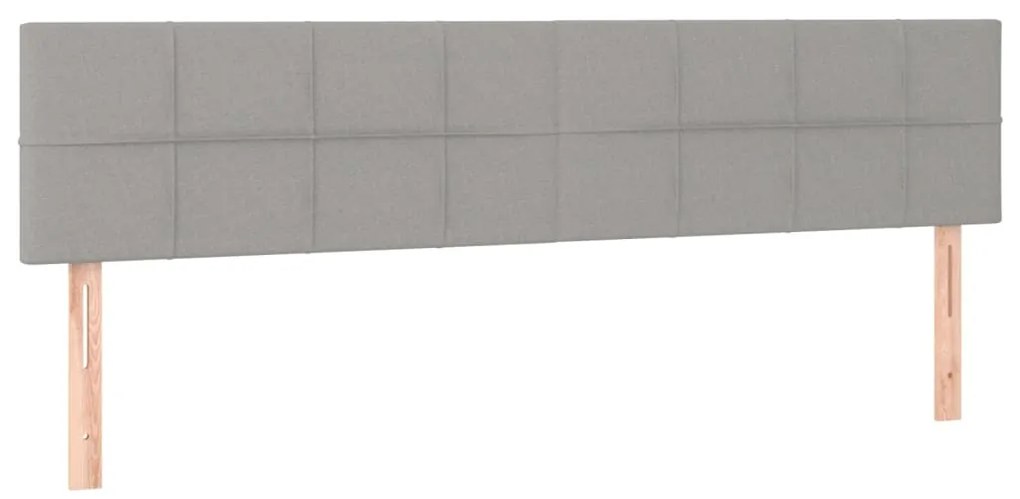 Cama boxspring com colchão 120x190 cm tecido cinzento-claro