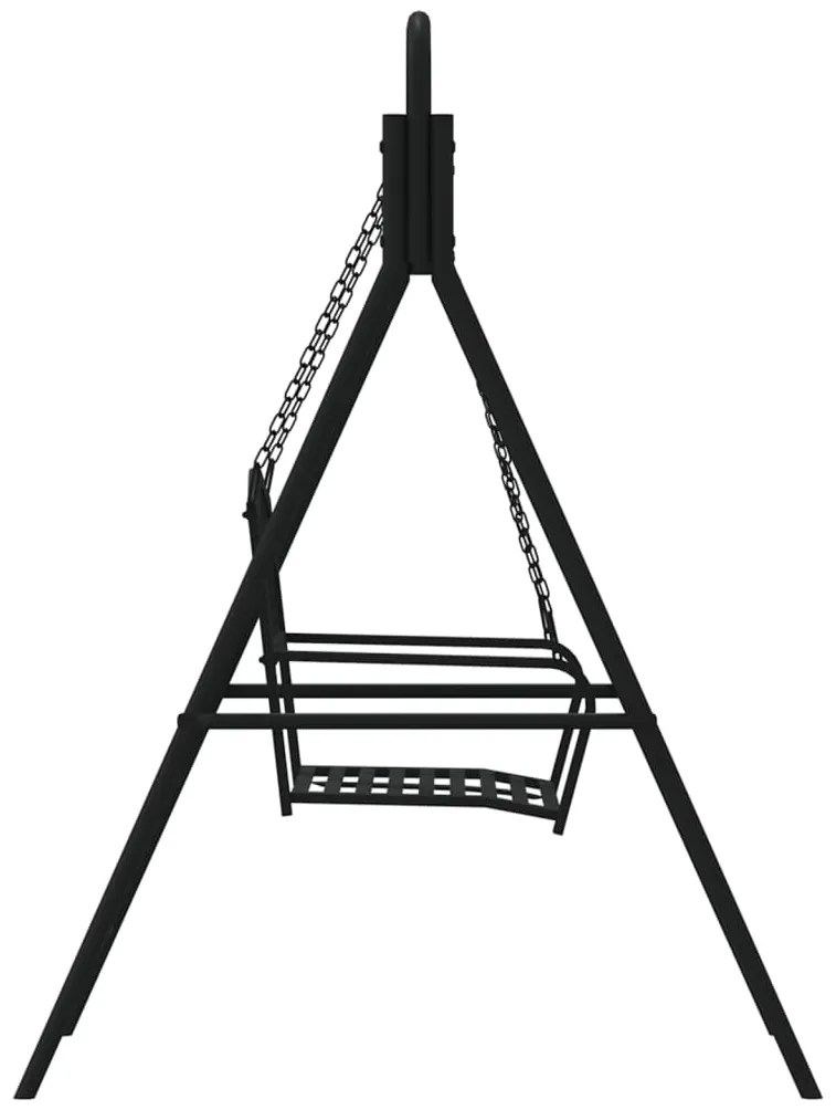 Banco de baloiçar 124 cm em aço preto