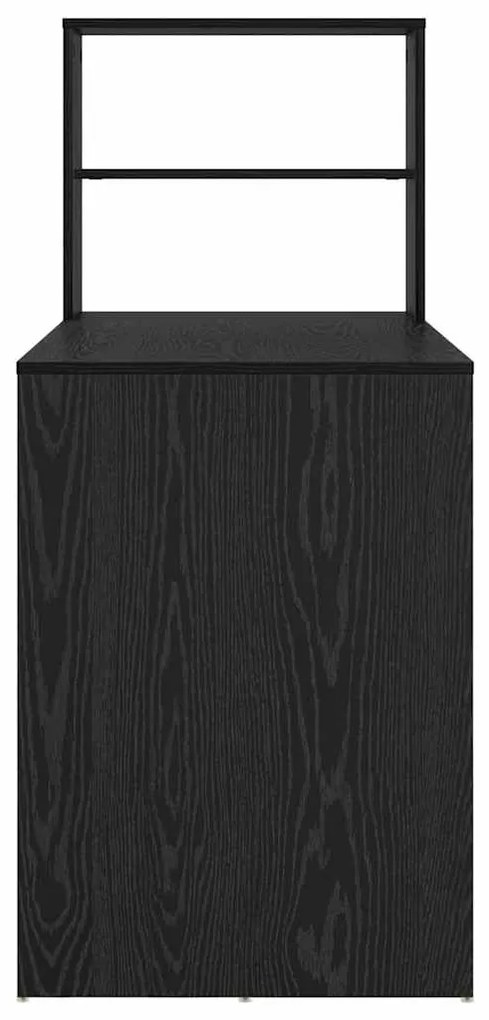 Secretária com Armazenagem Carvalho Preto 113x54x120 cm Madeira Deriva