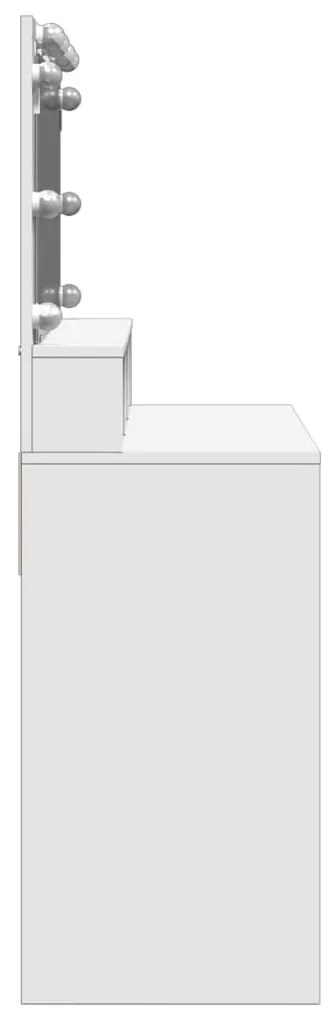 Toucador com LED 80x41x134,5 cm branco