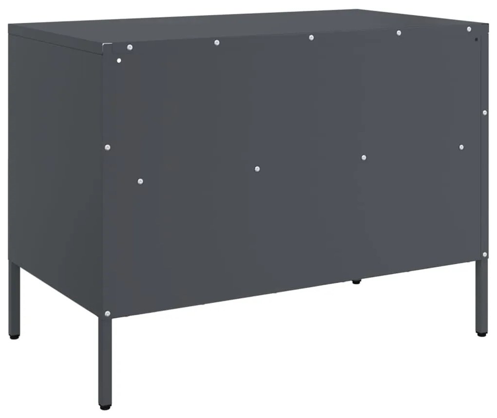 Móvel de TV 68x39x50,5 cm aço laminado a frio antracite