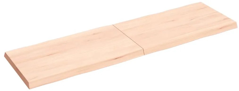 Tampo de mesa c/ bordas vivas carvalho maciço não tratado