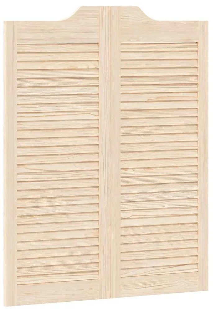 Portas de batente design de persiana 2-Par pinho maciço