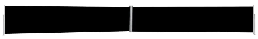 vidaXL Toldo lateral retrátil 140x1200 cm preto