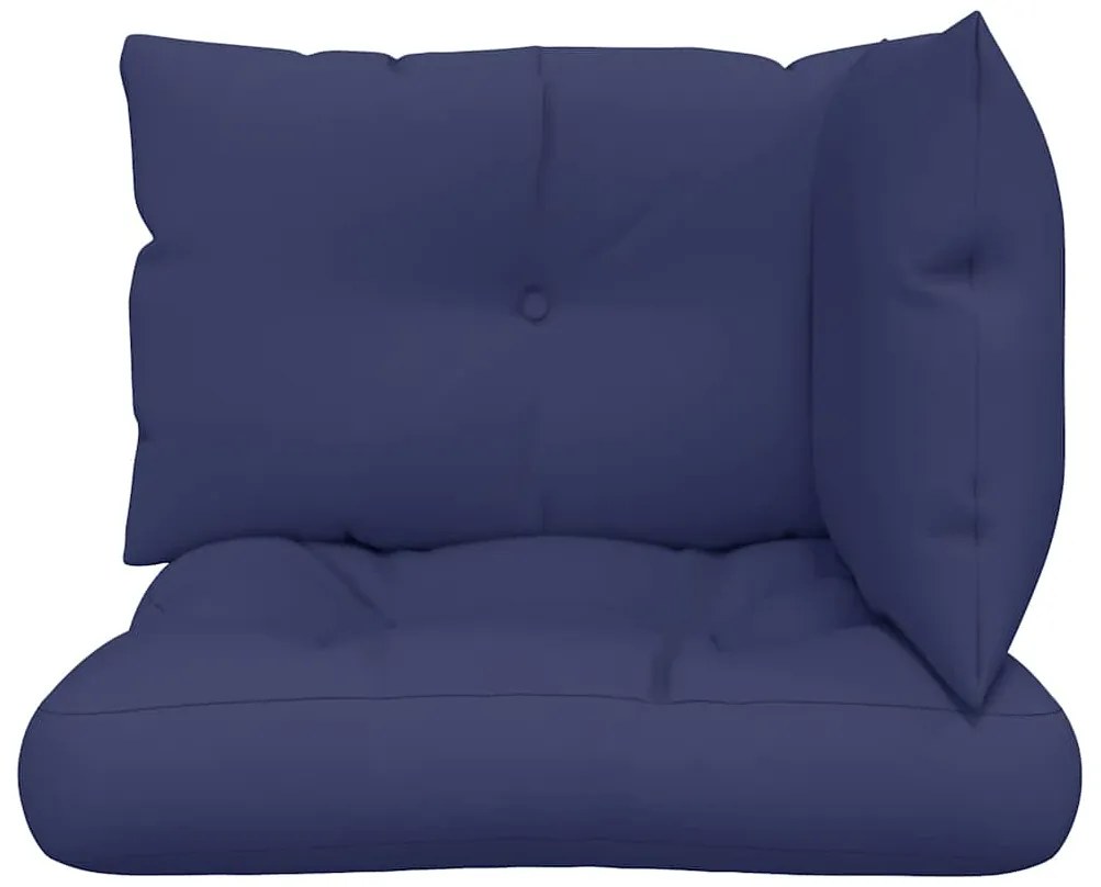Almofadões p/ sofá de paletes 3 pcs tecido oxford azul-marinho