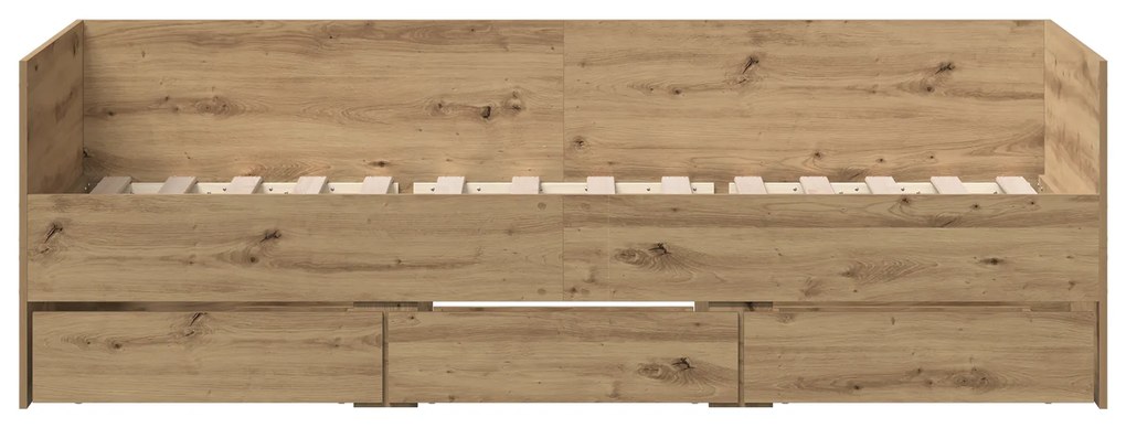 Cama Auxiliar Carvalho Artesanal Madeira Engenheirada 90 x 200 cm