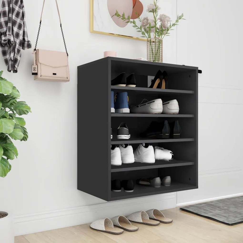 808937 vidaXL Armário para sapatos 60x35x70 cm contraplacado preto