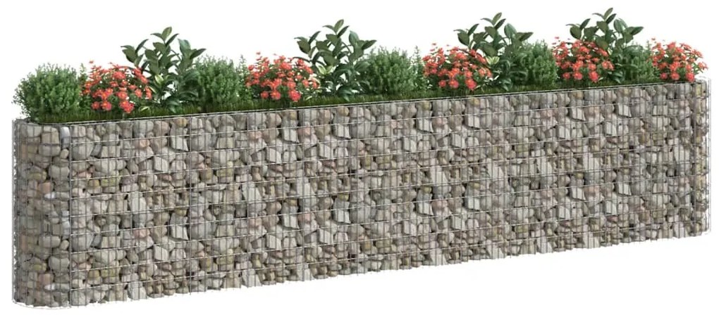 Canteiro elevado/cesto gabião 470x50x100 cm ferro galvanizado