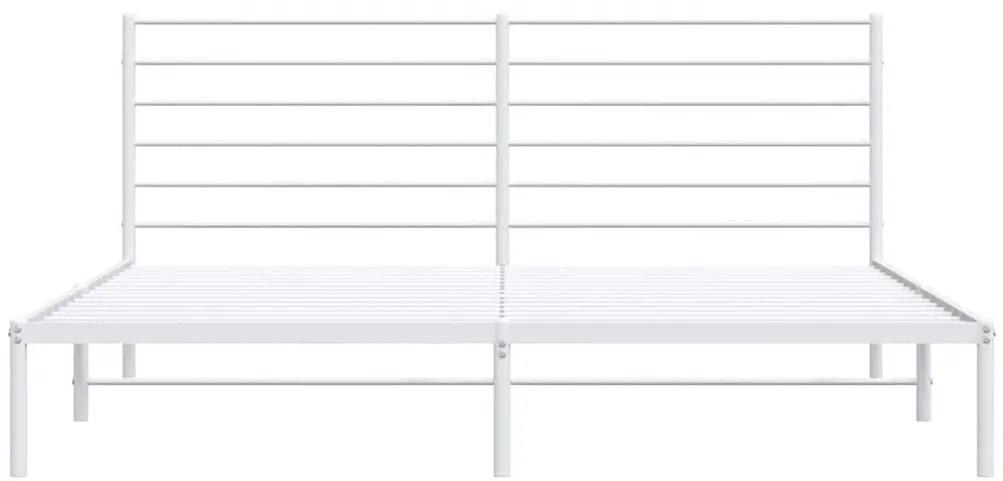 Estrutura de cama com cabeceira 183x213 cm metal branco