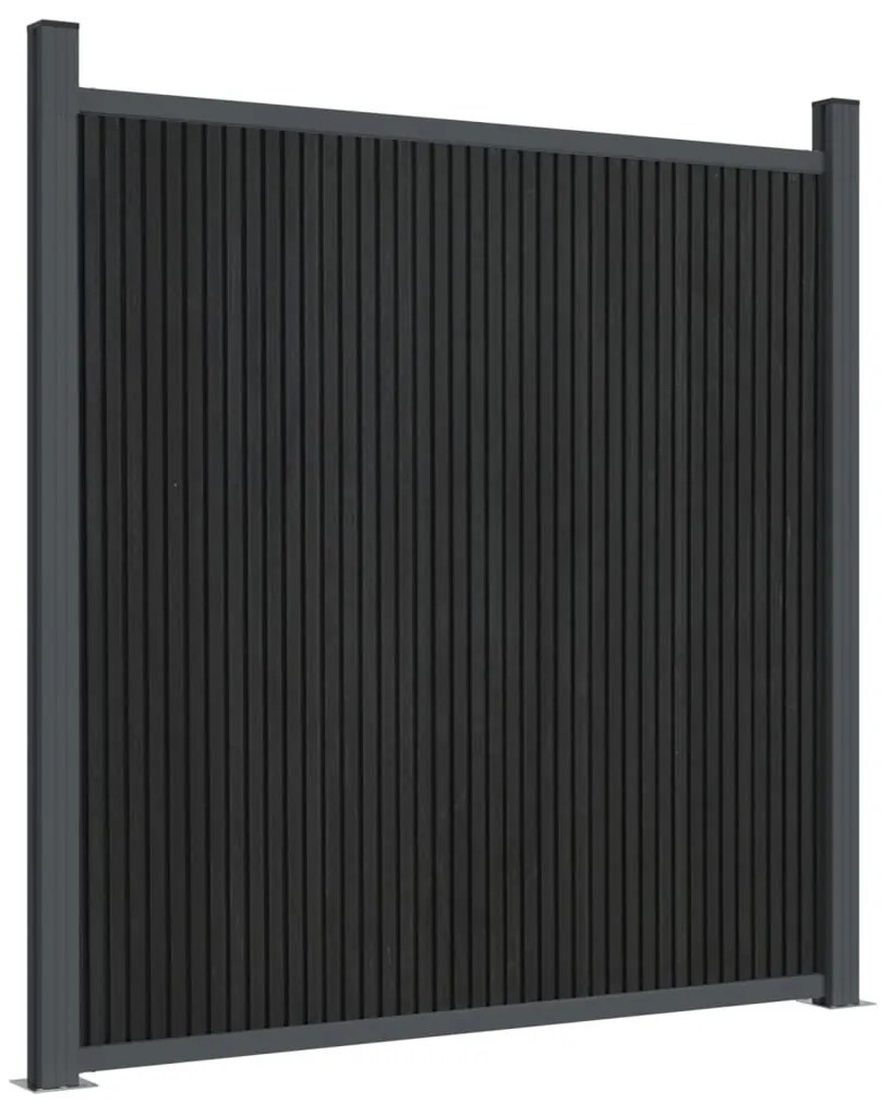 Painel de vedação 526x186 cm WPC cinzento