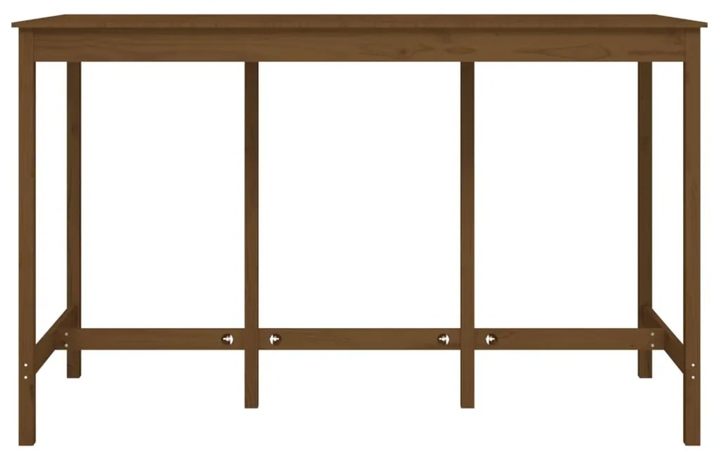 Mesa de bar 180x80x110 cm pinho maciço castanho mel