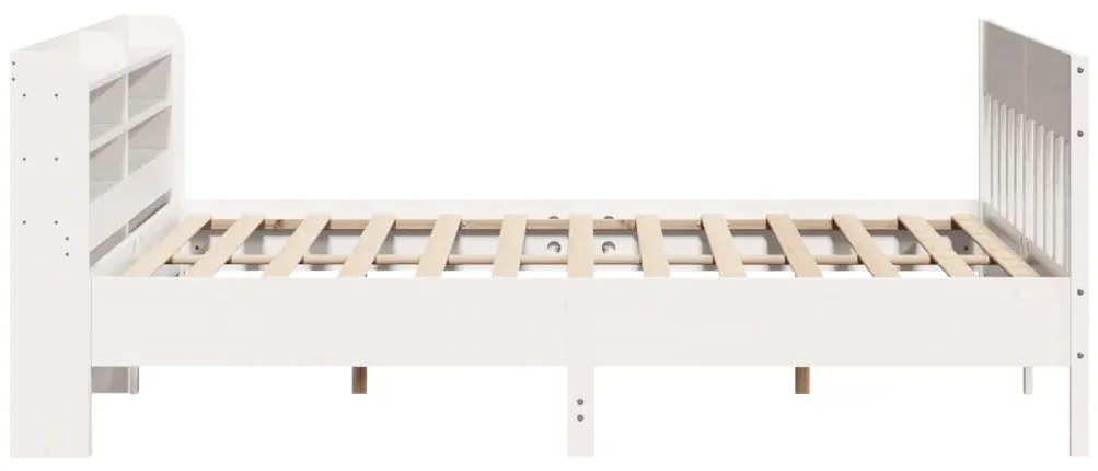 Cama sem colchão 180x200 cm madeira de pinho maciça branco