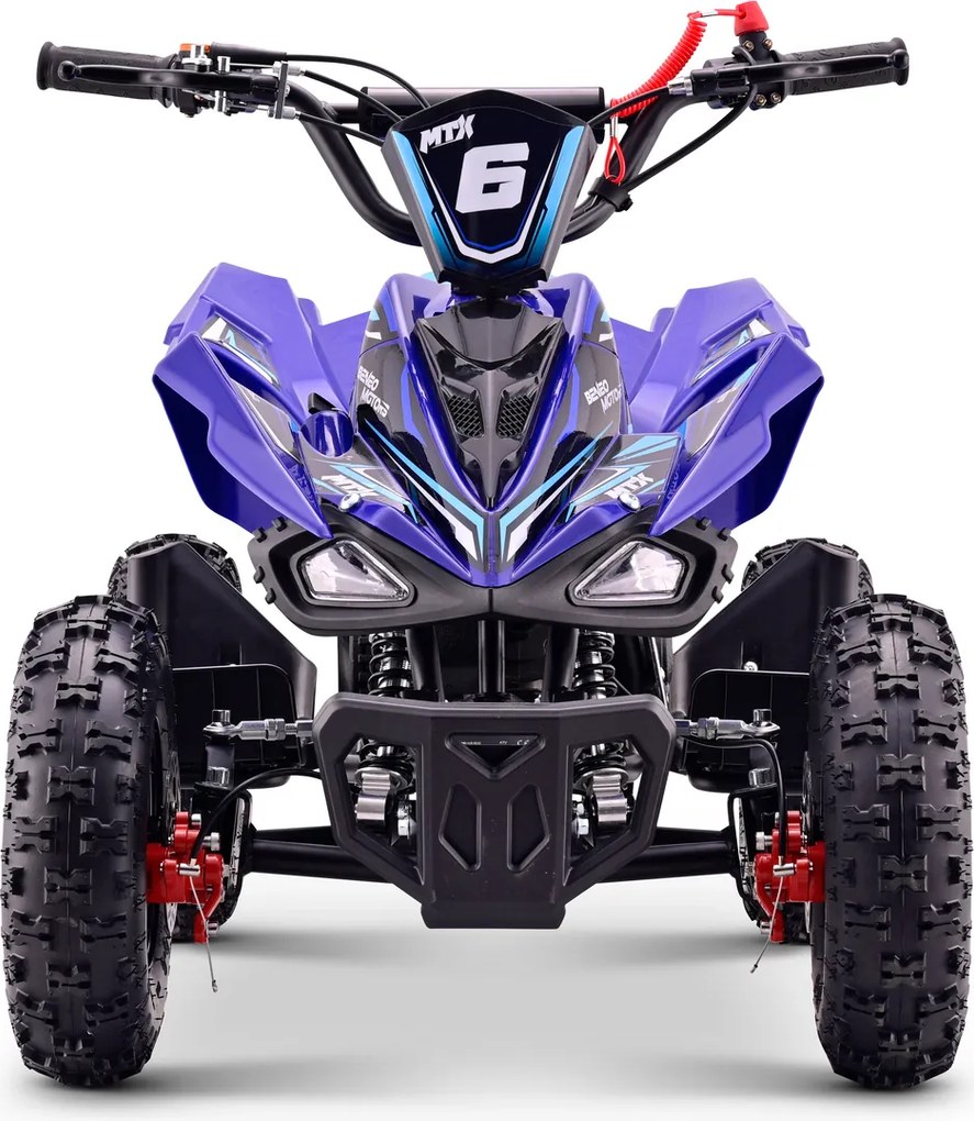 Mini Moto 4 Infantil para crianças 5 a 9 anos 50CC Beneo Motors MTX, velocidade até 40 Km/h com limitador Azul