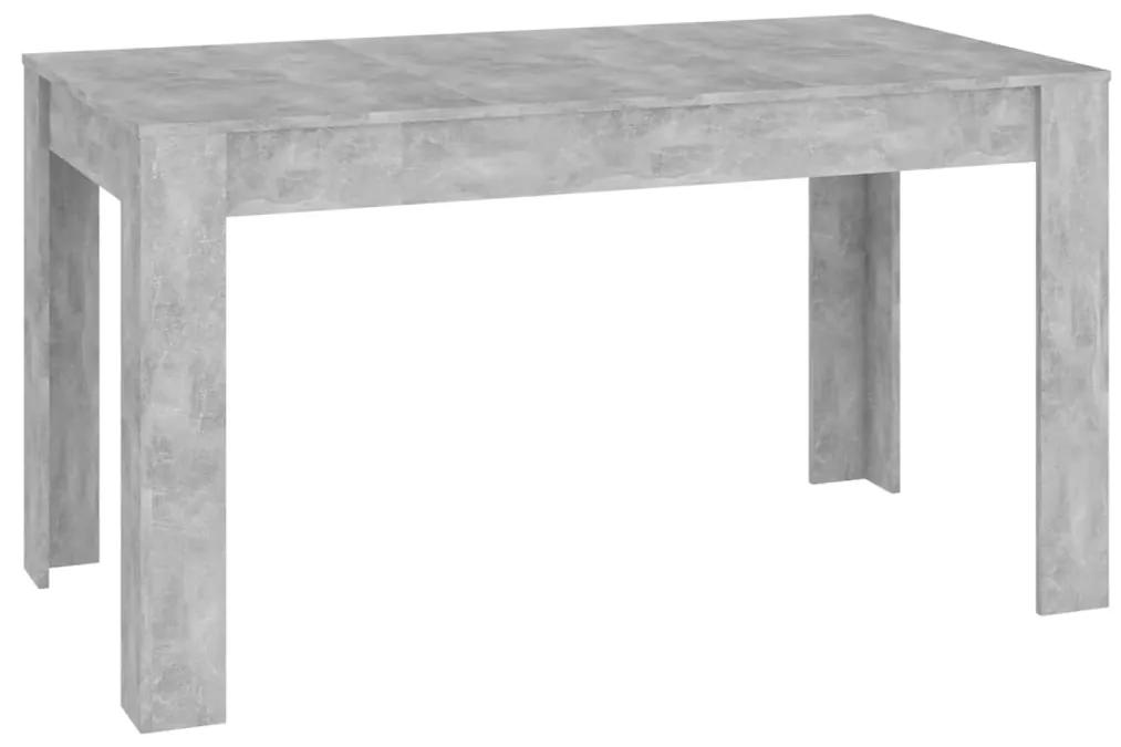Mesa de jantar 140x74,5x76 cm contraplacado cinzento cimento