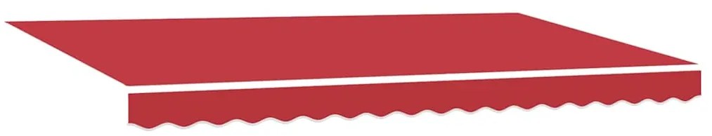 Toldo Retrátil Vermelho 400x200 cm Poliéster, Alumínio e Tecido