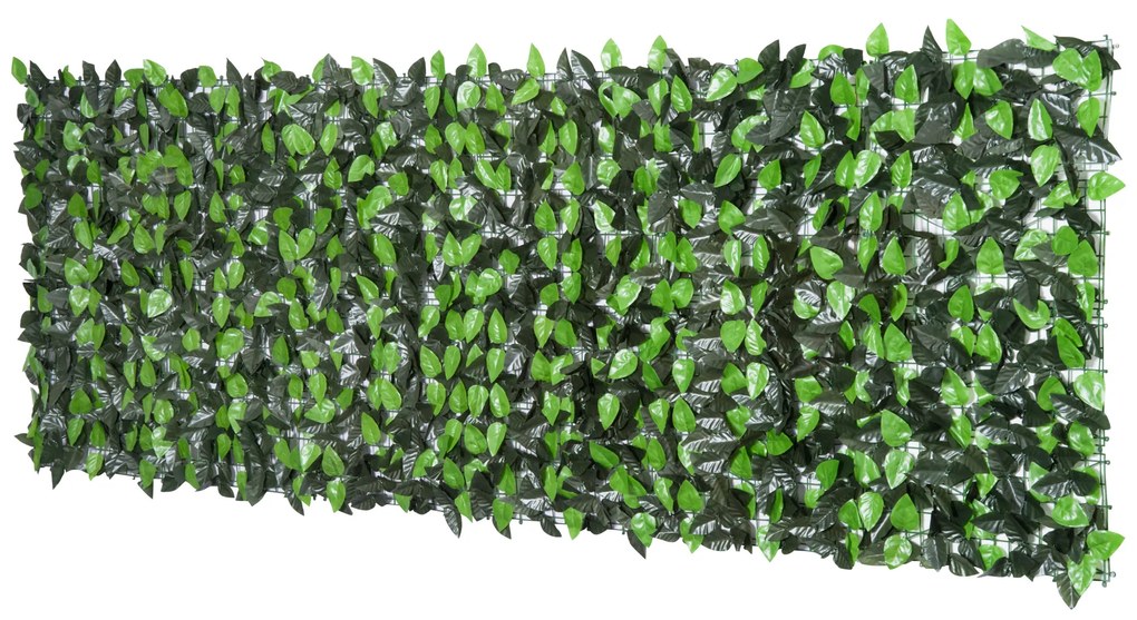 Outsunny Vedação Artificial em Rolo 3x1m Vedação de Privacidade para Balcão Jardim Exterior Planta Decorativa de Parede PE Verde | Aosom Portugal