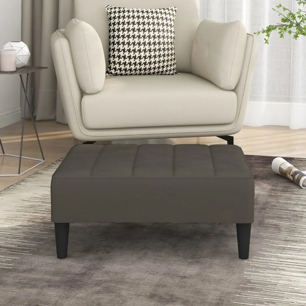 vidaXL Apoio de pés 78x56x32 cm veludo cinzento-escuro