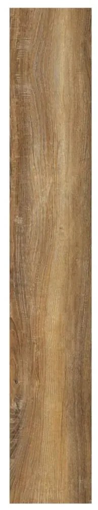 Painel de parede c/ aspeto de madeira 4,12 m² PVC castanho