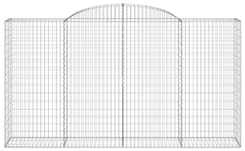 Cestos gabião arqueados 4pcs 300x50x160/180cm ferro galvanizado