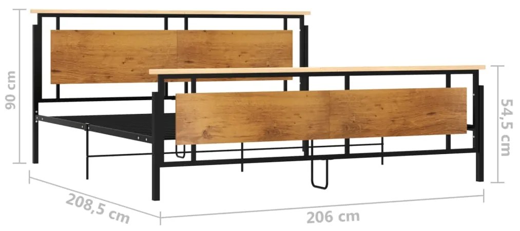 Estrutura de cama metal 200x200 cm