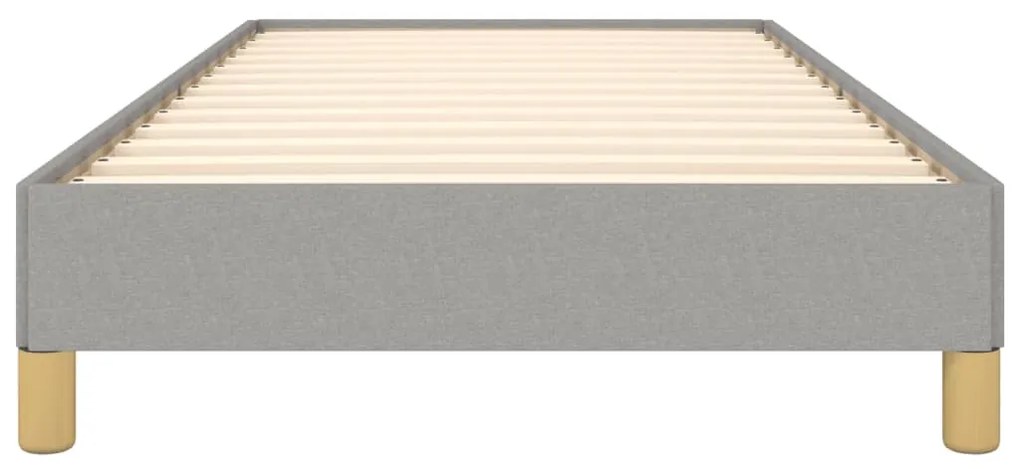 Estrutura de cama sem colchão 90x200 cm tecido cinzento-claro