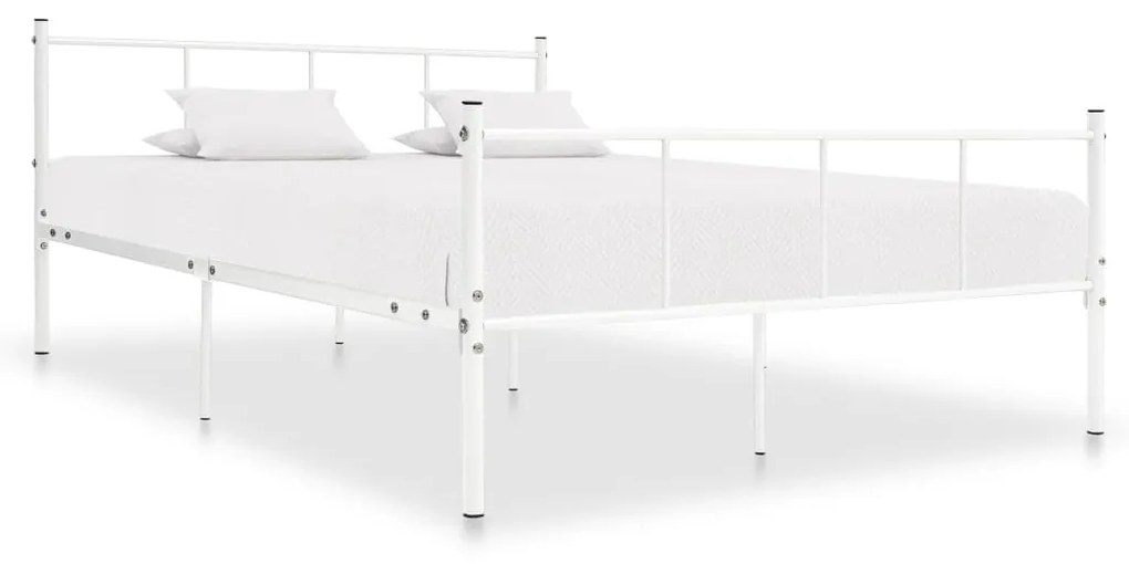 vidaXL Estrutura de cama 120x200 cm metal branco